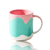 Painted Ceramic Mug — Colorful Hand-Decorated Coffee Mug