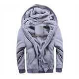 Plush Fleece Sweater Men Casual Sport Fleece Hooded Jackets