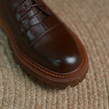 Women shoes soft leather British style was thin and thick-bottomed motorcycle Martin boots women's short boots autumn and winter ins tide