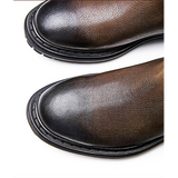 Men shoes new retro Martin boots men's handmade thick bottom cowhide boots British style trend knight boots motorcycle boots men