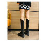 Women shoes western cowboy knight boots high heel boots tall