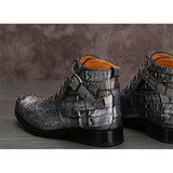 Men shoes  leather men boots  popular fashion Men crocodile boots business  Short boots  High for boots