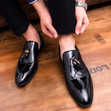 Men's Breathable Casual Leather Block Shoes — Flat Sole
