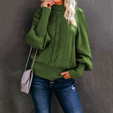 Ladies Loose Long-sleeved Knitted Solid Color Sweater women