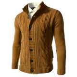 men Fall/Winter Casual Single-Breasted Stand-up Collar Cardigan Sweater Men Loose Plus Size Jacket Men Knitwear