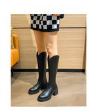 Women shoes western cowboy knight boots high heel boots tall