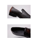 Men shoes pointed casual small leather shoes crocodile pattern men's shoes mens leather shoes