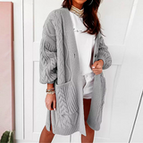 Sweater Women's Autumn/winter Long Coat Soft Sheep Stretch Warm Twist Knit women Cardigan