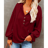 New tide hooded sweater solid color women hooded pullover