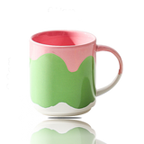 Painted Ceramic Mug — Colorful Hand-Decorated Coffee Mug