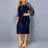 DRESS glitter dress Plus Size Sequin Party Dress