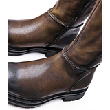 Men shoes new retro Martin boots men's handmade thick bottom cowhide boots British style trend knight boots motorcycle boots men