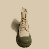 Women shoes mid-tube boots ins tide cool thick bottom thin section niche stitching motorcycle boots Martin boots women