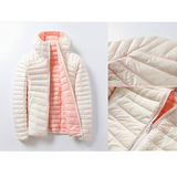 Women jacket 90% White Duck Down Jacket Winter Bright Coat Women Snow Clothes Loose Plus size Female Down Parka Female Portable Outwear