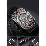 Men's Ultra-Luxury Crocodile Leather Belt — Sterling Silver Buckle