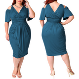 Large off shoulder waist sexy elegant dress women clothes casual big size plus dress