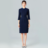 Commuter ol temperament dress new women's elegant waist thin mid-length hip step skirt