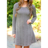 Women Causal  Short Sweater Dress Female Autumn Winter White Long Sleeve Loose knitted Sweaters Dresses