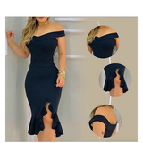 Women bandage Dress Women Sexy Evening Party Dress Off Shoulder