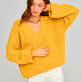 Women's Casual V-Neck Loose Knit Sweater