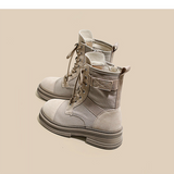 Women shoes British style thick bottom heightened Martin boots women's autumn, summer and winter thin mid-tube short boots