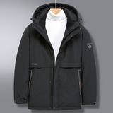 fall Men's Short Thick Warm Hooded white duck Down Jacket Cashmere 90 % filler