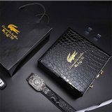 Men's Ultra-Luxury Crocodile Leather Belt — Sterling Silver Buckle