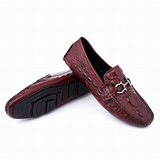 Men's Fish-Pattern Leather Business Casual Shoes