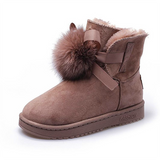 Women's Flat Snow Boots — Cotton Lined, Warm Winter