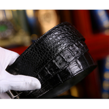 Men's Ultra-Luxury Real Crocodile Leather Belt — Snake Buckle