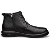 Men shoes genuine Leather winter with and without fleece versatile zipper boots men's black martin boots