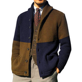 Fall/Winter Large Size Sweater Men's Block Buttons Long Sleeve knit cardigan jacket tide Men sweater