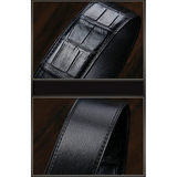Men belt true crocodile leather men belt Stainless steel Plate buckles male belt Smooth buckle men crocodile belt