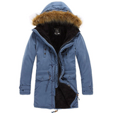 Men's Hooded Winter Parka — Thick Cotton Insulated