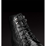 Men shoes Siam Leather men shoes combat boots male crocodile boots fashion British rubber sole bottom thick