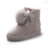 Women's Flat Snow Boots — Cotton Lined, Warm Winter