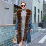 Fur women's winter new long detachable rex rabbit inner bile fur all-in-one fur coat