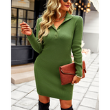 women dress Knitted Wool Skirt Warm Pencil Dress