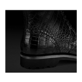 Men shoes Siam Leather men shoes combat boots male crocodile boots fashion British rubber sole bottom thick