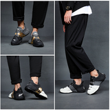 Men's shoes new breathable daddy shoes men's spring and autumn style heel sports casual shoes leather tide shoes