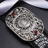 Men's Ultra-Luxury Crocodile Leather Belt — Sterling Silver Buckle