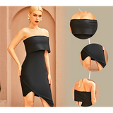 Women dress Shoulder Black Bandage Bodycon Dress