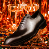 Men leather shoes handmade male Goodyear handmade business dress genuine leather wedding shoes autumn and winter