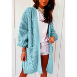 Sweater Women's Autumn/winter Long Coat Soft Sheep Stretch Warm Twist Knit women Cardigan