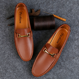 Men Slip on Shoes Luxury Loafers British Style Comfortable Men Moccasins Shoes Genuine Leather Causal Shoes Business