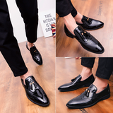 Men's Breathable Casual Leather Block Shoes — Flat Sole