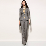 Women high-end fashion temperament formal wear show thin wool professional wear small suit set women ol