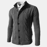 men Fall/Winter Casual Single-Breasted Stand-up Collar Cardigan Sweater Men Loose Plus Size Jacket Men Knitwear