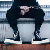 Men shoes  National Tide Harbor Style High Top Shoes Men's Ro Canvas Shoes Trend Gobang Shoes Hip Hop Shoes Couple Board Shoes Tide