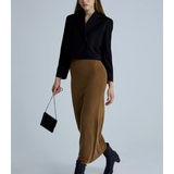 Women dress Wool V-neck Temperament Slim Waist Knit